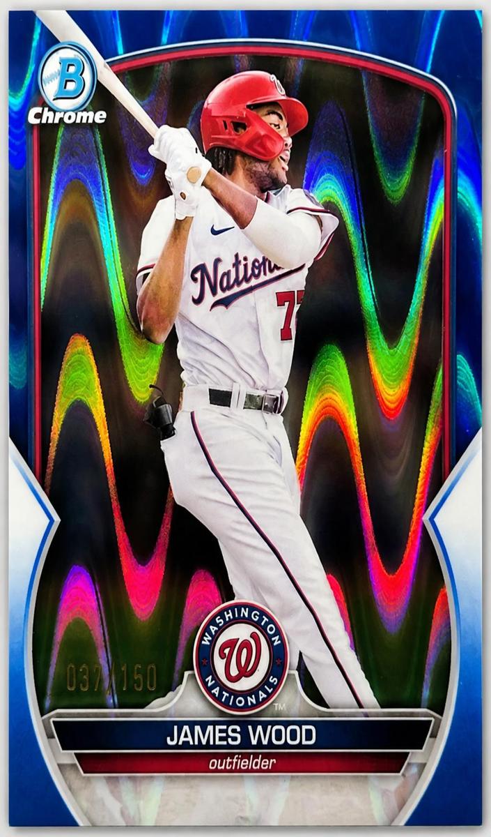 2023 Bowman Chrome Prospects Baseball Blue Raywave James Wood #BCP-129 SGC 10