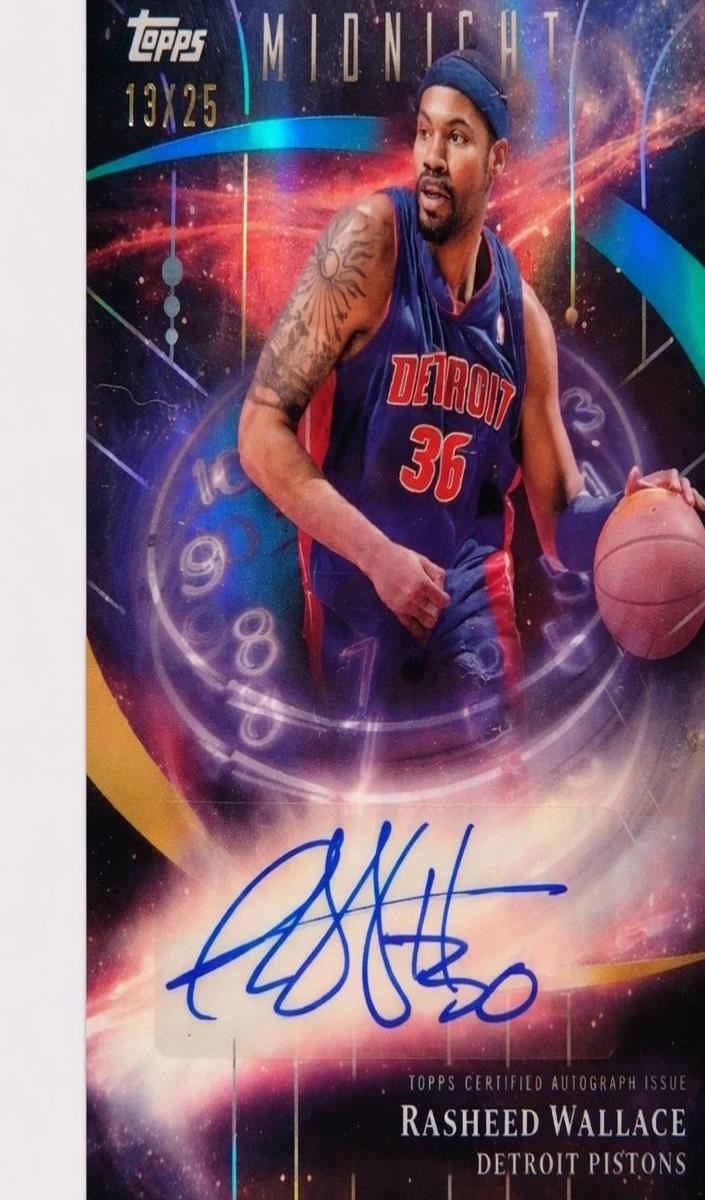 2025 Topps Midnight Basketball Moonrise Rasheed Wallace #SM-RW
