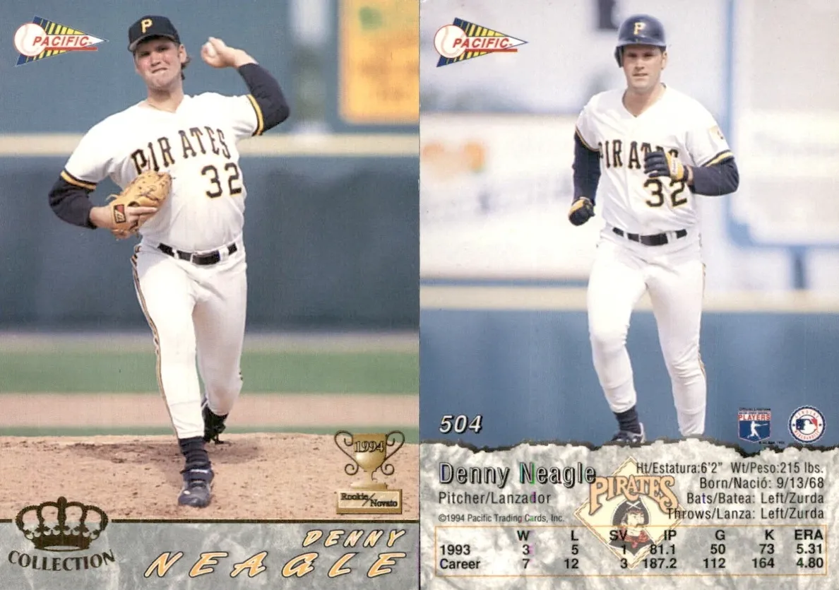 1994 Pacific Baseball Denny Neagle #504