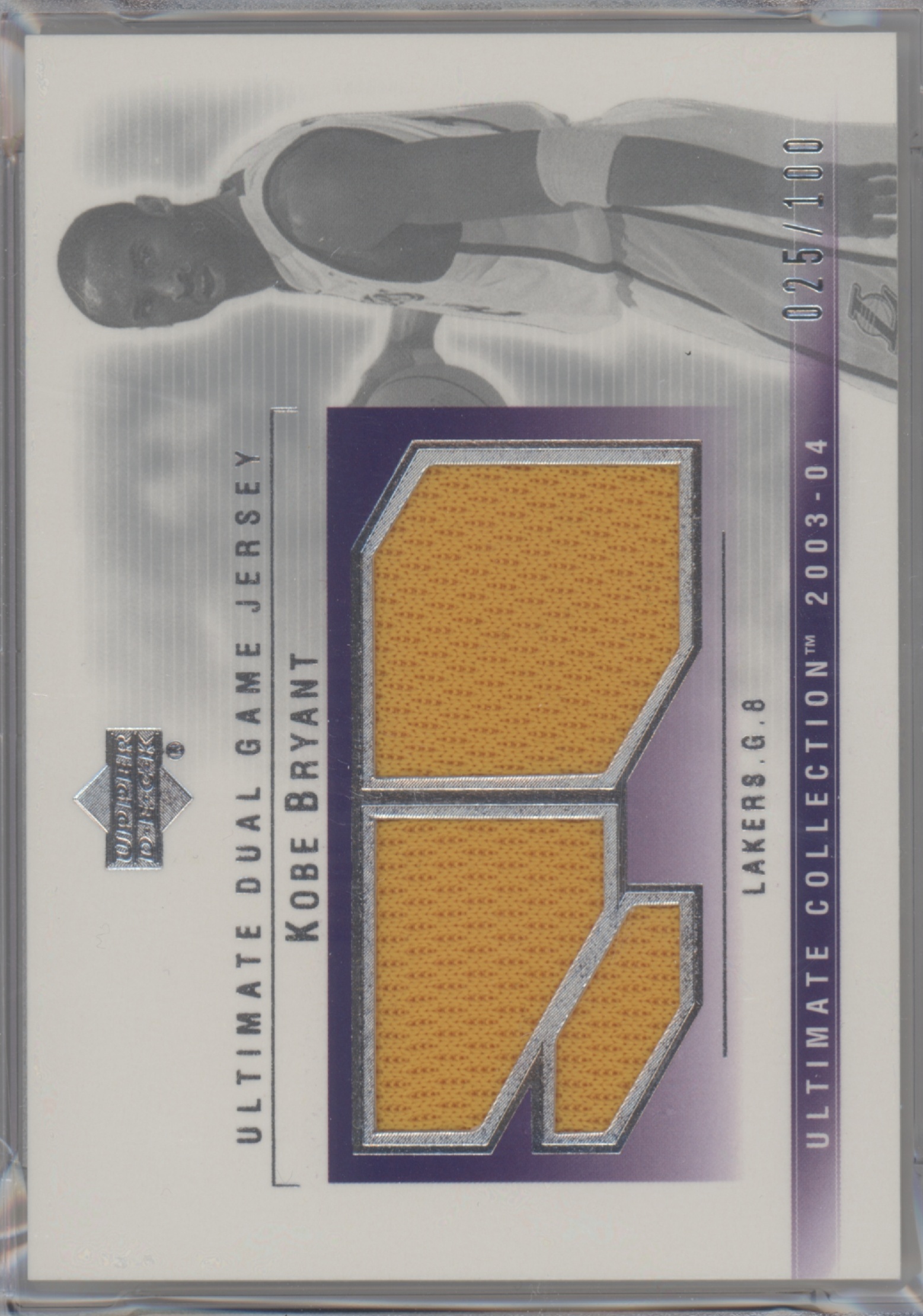 2003 Upper Deck Ultimate Collection Basketball Kobe Bryant #KB-2J PSA 6