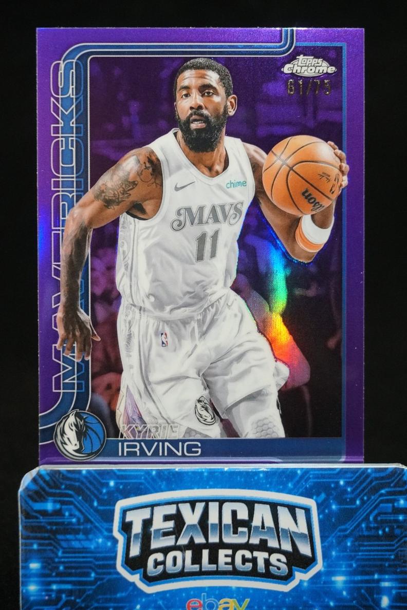 2025 Topps Chrome Basketball Purple Refractor Kyrie Irving #40