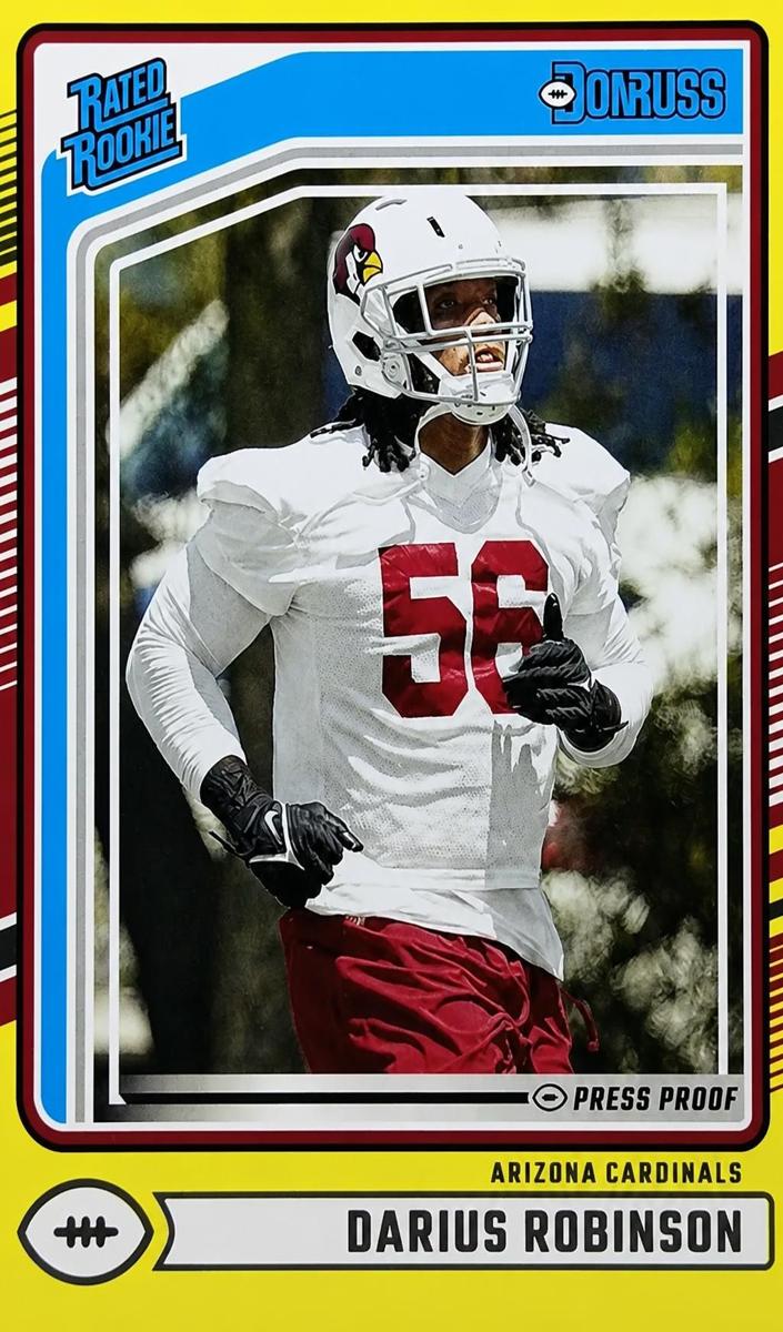 2024 Panini Donruss Football Press Proof Gold Die-Cut Darius Robinson #381