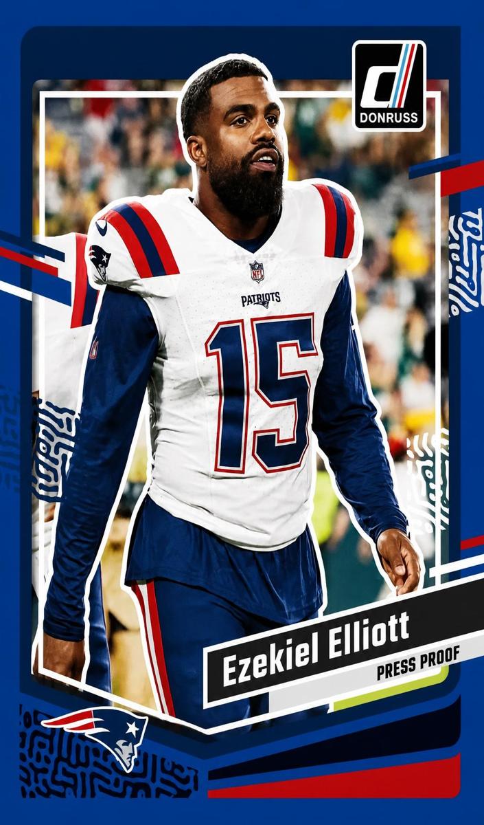 2023 Panini Donruss Football Press Proof Blue Ezekiel Elliott #201