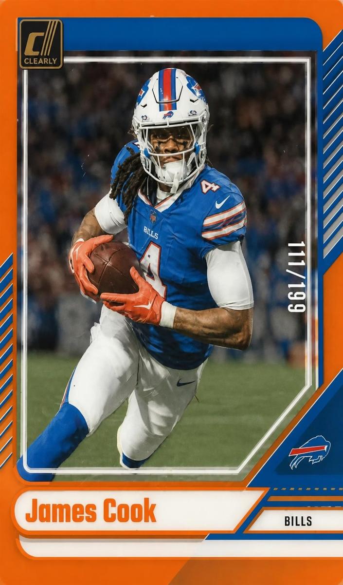 2024 Panini Clearly Donruss Football Orange James Cook #8