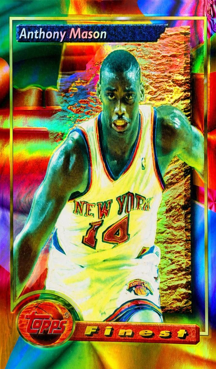 1993 Topps Finest Basketball Refractor Anthony Mason #47