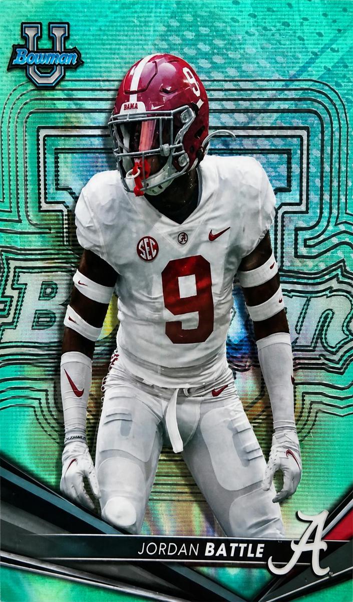 2022 Bowman University Chrome Football Jordan Battle #27