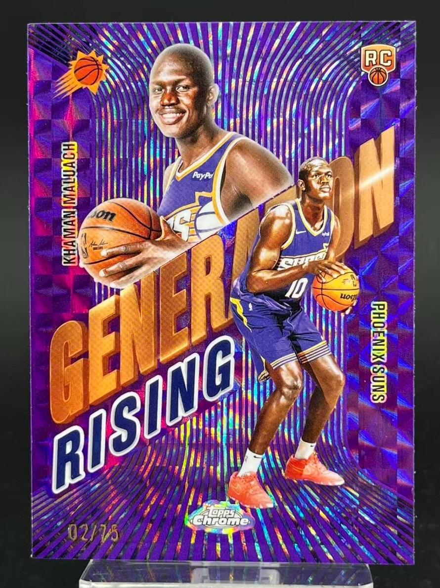 2025 Topps Chrome Basketball Geometric Purple Refractor Khaman Maluach #GR-9