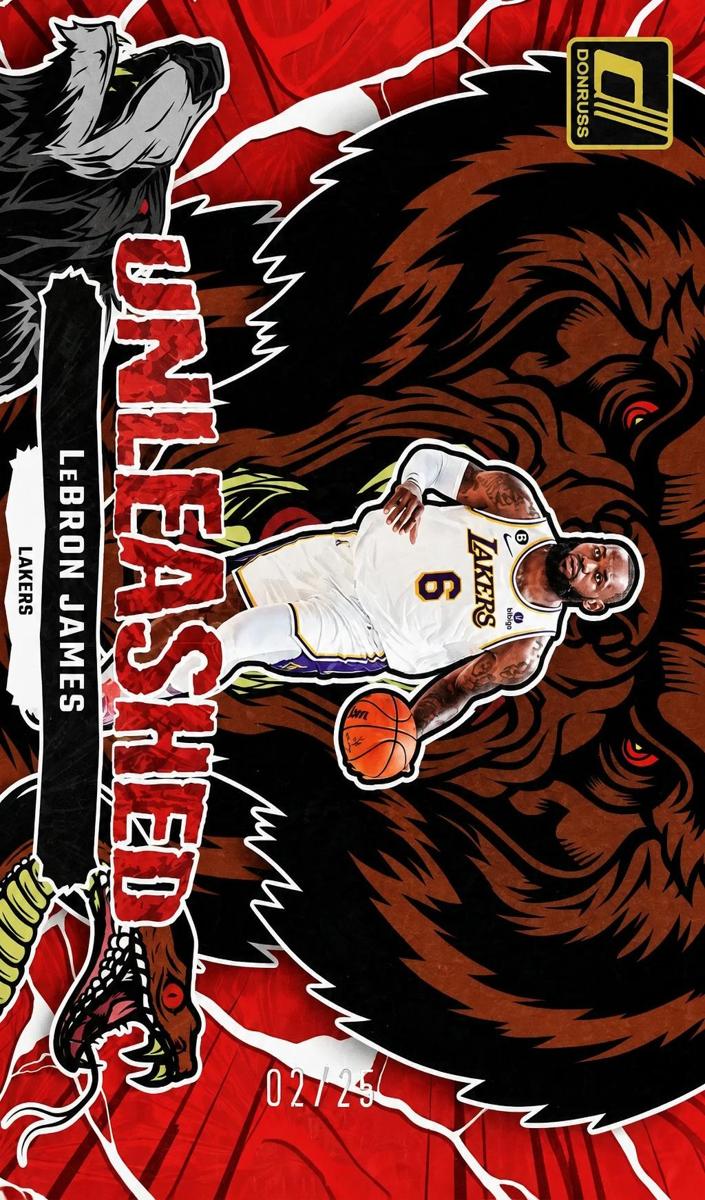 2023 Panini Donruss Basketball Red Fireworks LeBron James #1
