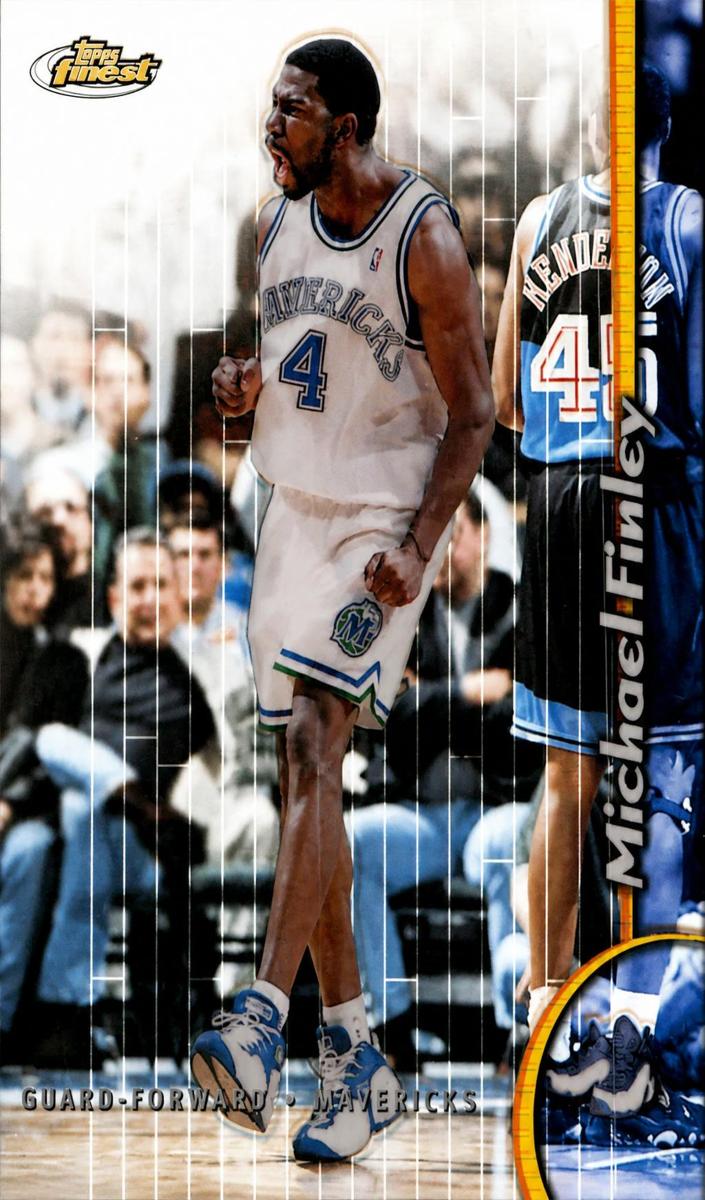 1998 Topps Finest Basketball Refractor Michael Finley #169 PSA 7