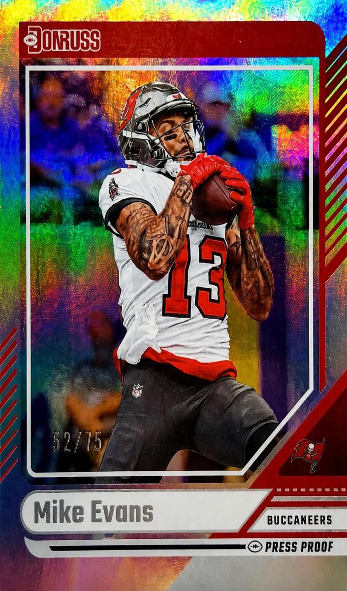2024 Panini Donruss Football Press Proof Silver Die-Cut Mike Evans #76