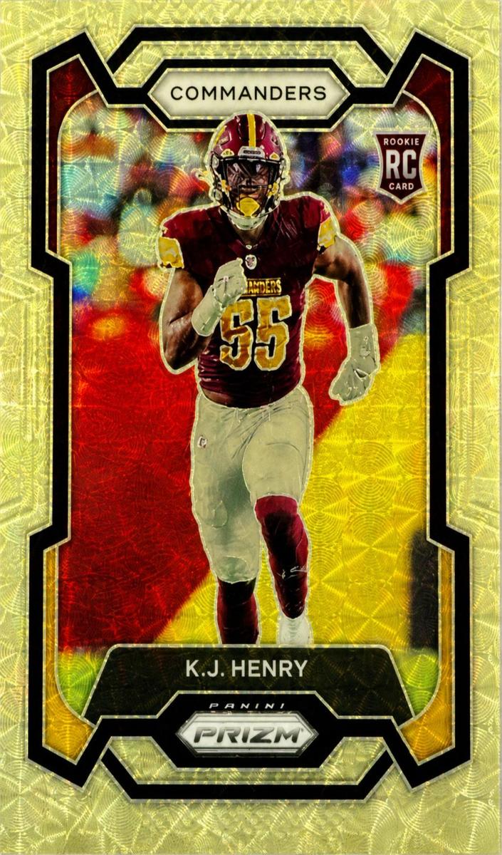 2023 Panini Prizm Football Gold K.J. Henry #400