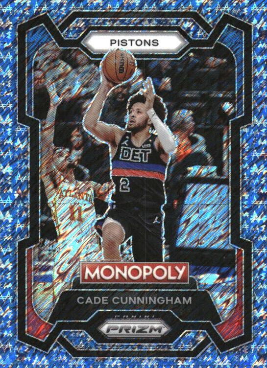 2023 Panini Prizm Monopoly Basketball Blue Millionaire Shimmer Cade Cunningham #25 PSA 8.5