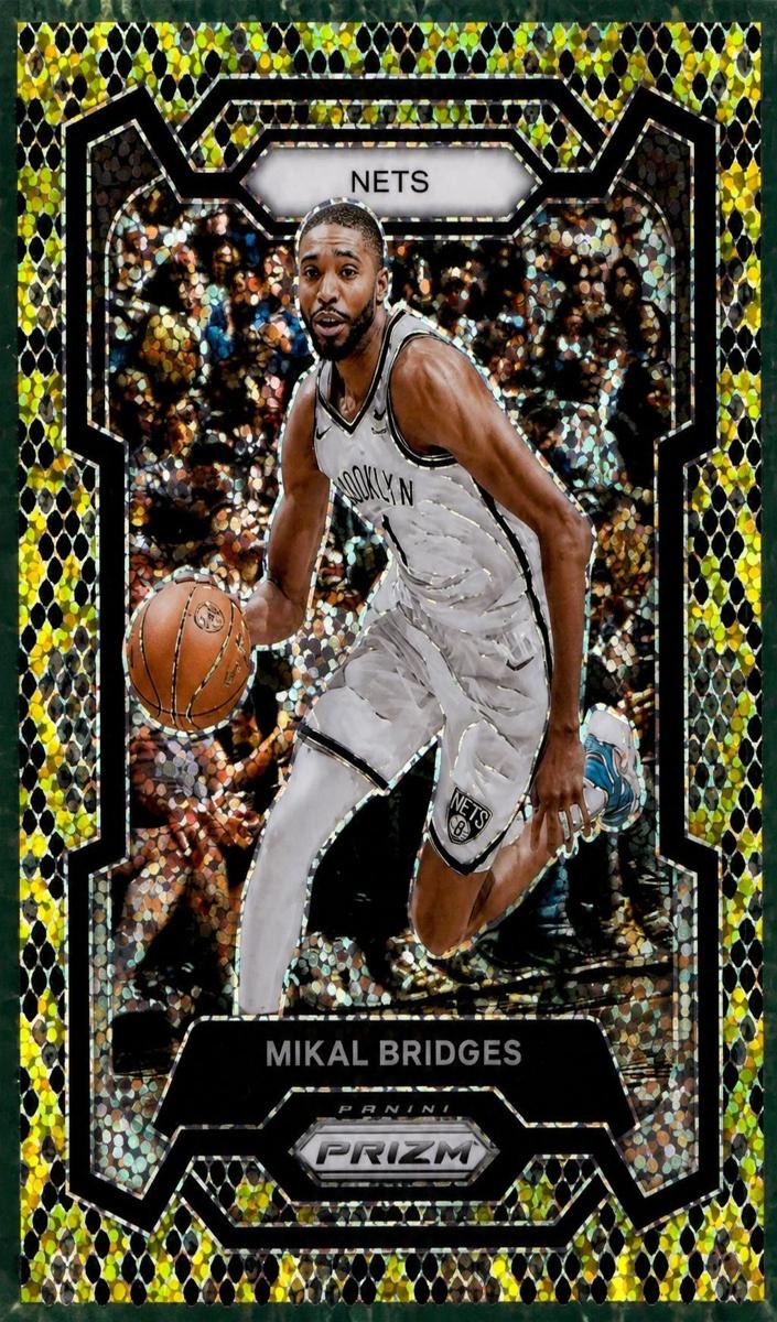 2023 Panini Prizm Basketball King Snake Mikal Bridges #46 PSA 9