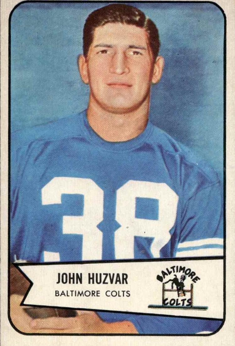 1954 Bowman Football John Huzvar #2