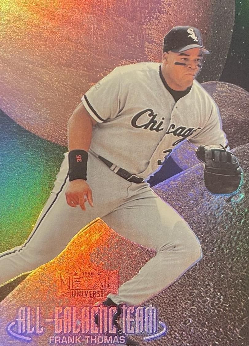 1998 Metal Universe Baseball Frank Thomas #2 PSA 8