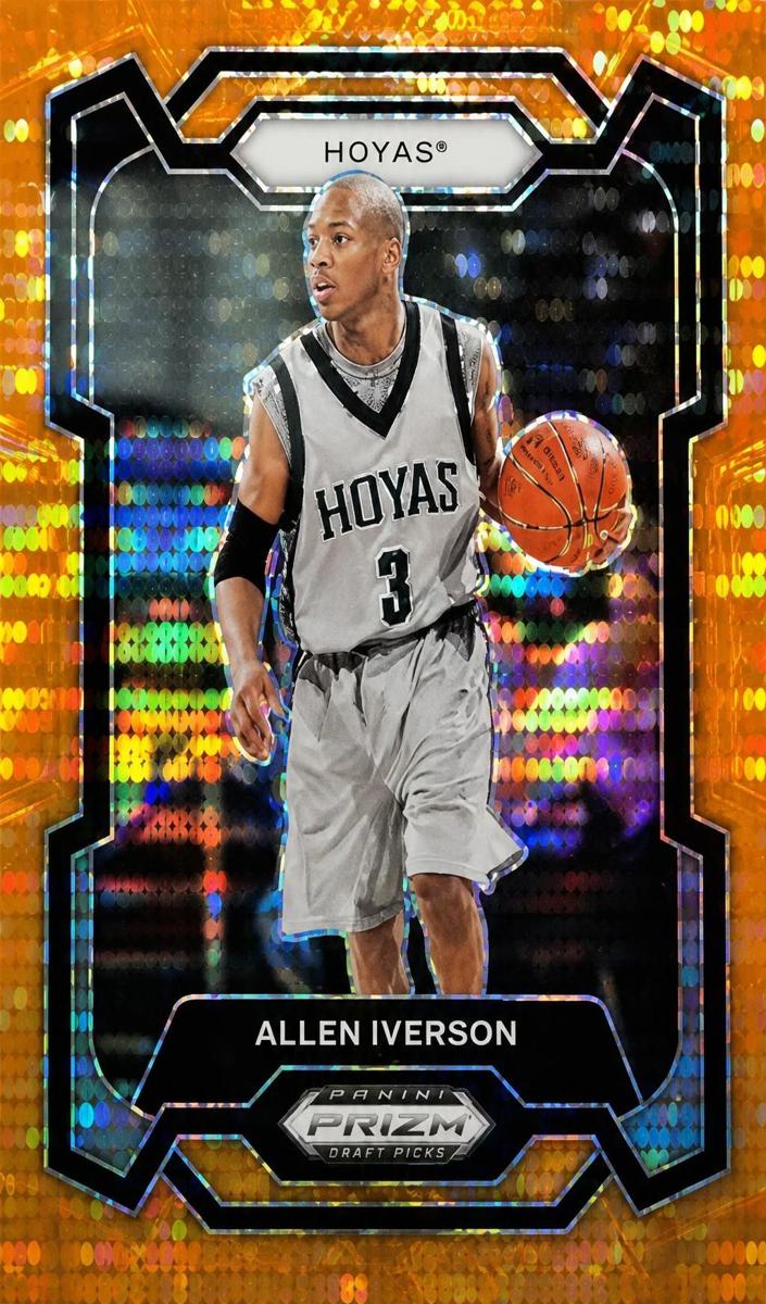 2024 Panini Prizm Draft Picks Basketball Orange Pulsar Allen Iverson #33