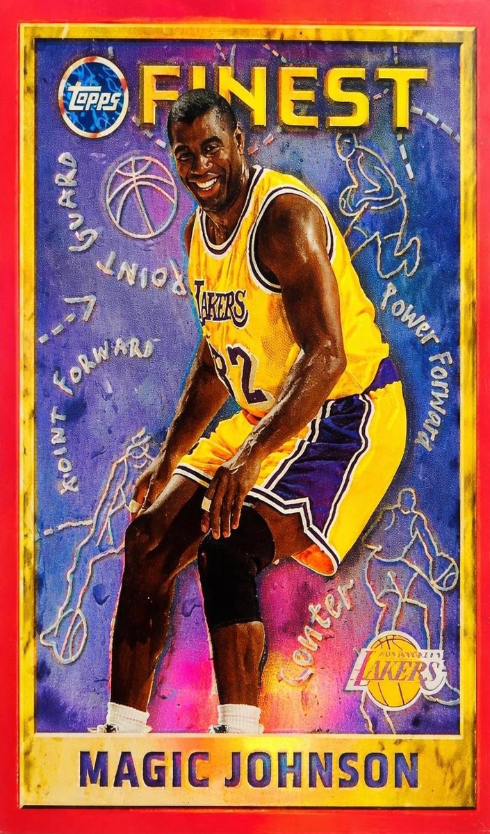 1995 Topps Finest Basketball Refractor Magic Johnson #252