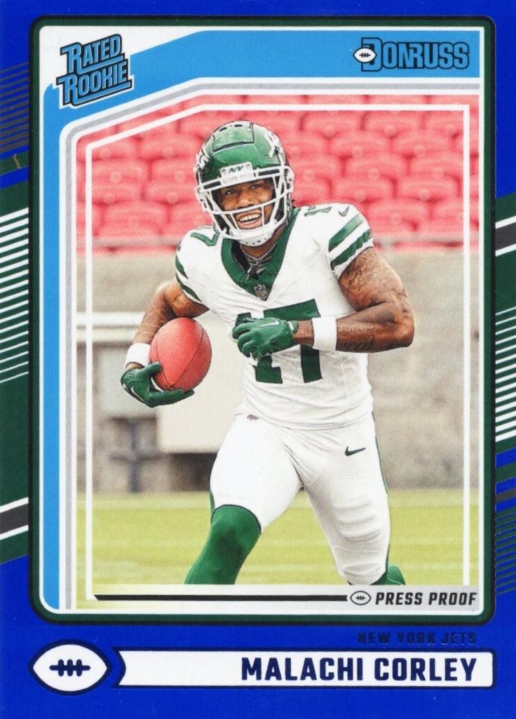 2024 Panini Donruss Football Press Proof Blue Malachi Corley #333