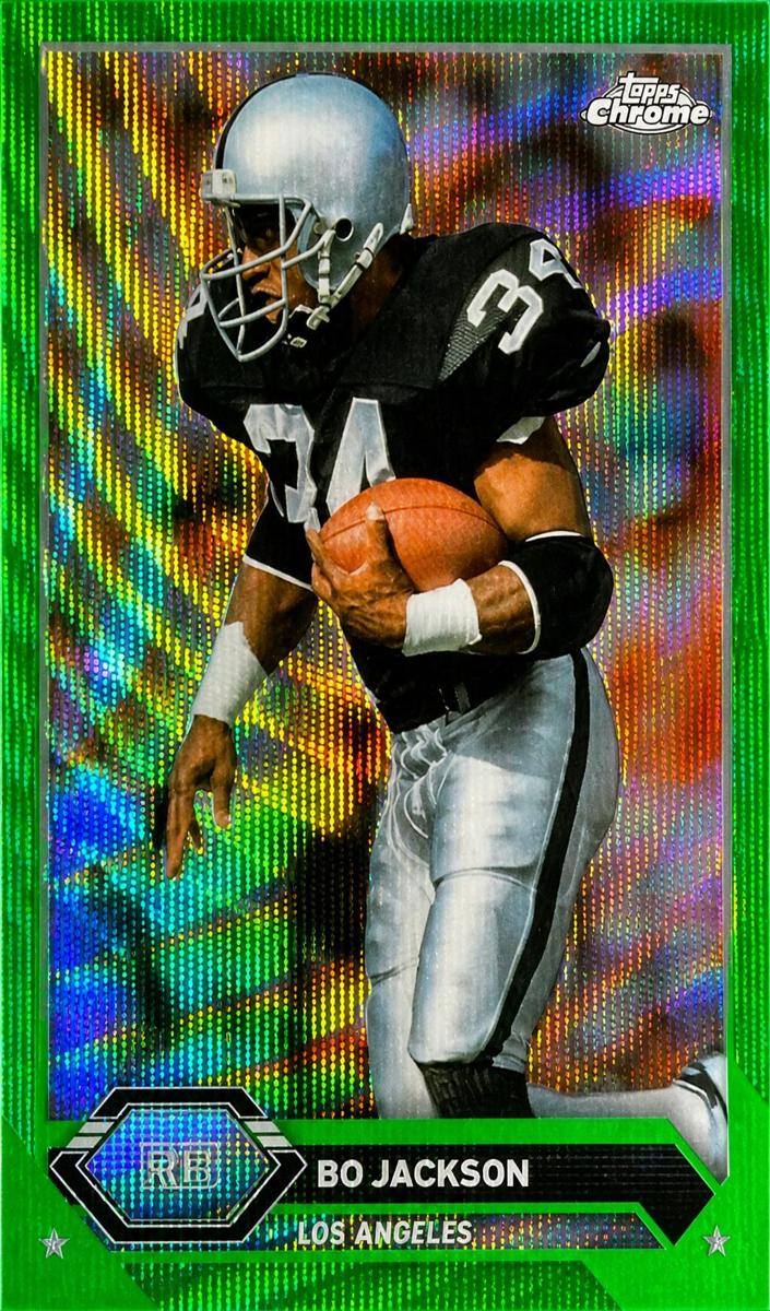 2023 Topps Composite Football Green Wave Refractor Bo Jackson #30