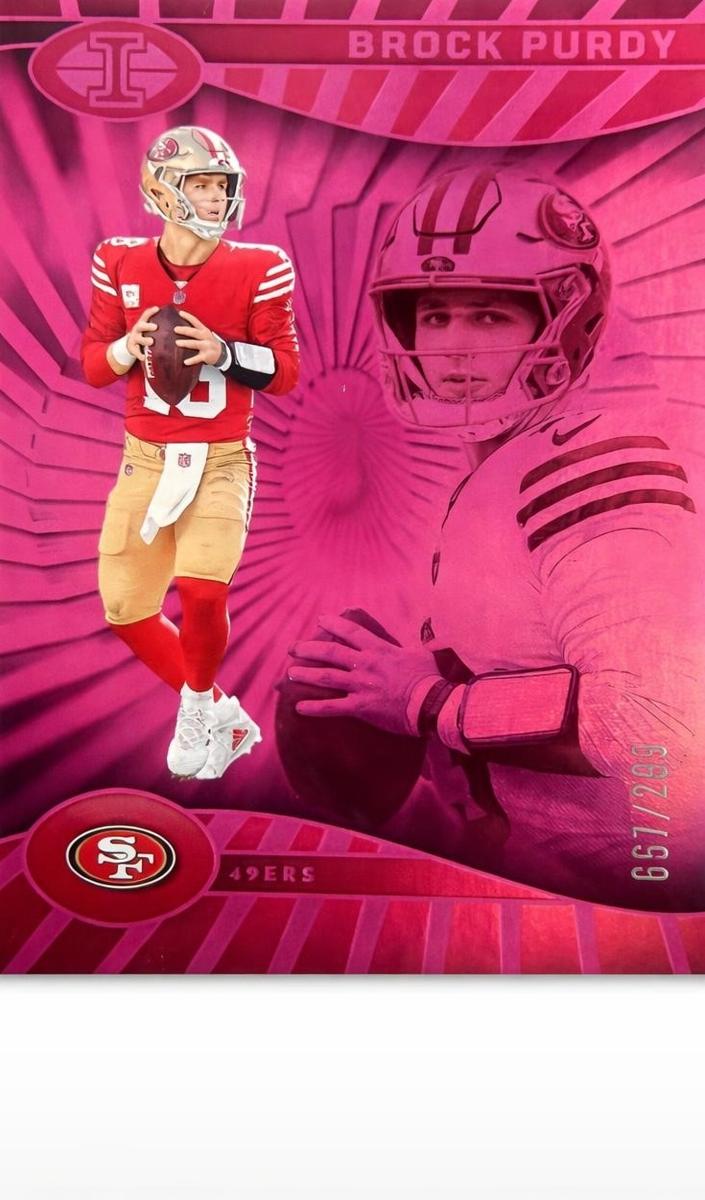 2024 Panini Illusions Football Pink Trophy Collection Brock Purdy #76