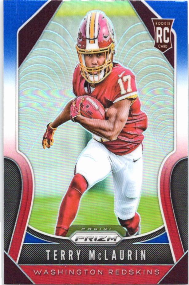 2019 Panini Prizm Football Prizm Red White Blue Terry McLaurin #353 PSA 10