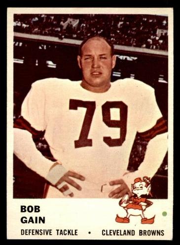 1961 Fleer Football Bob Gain #19 PSA 8