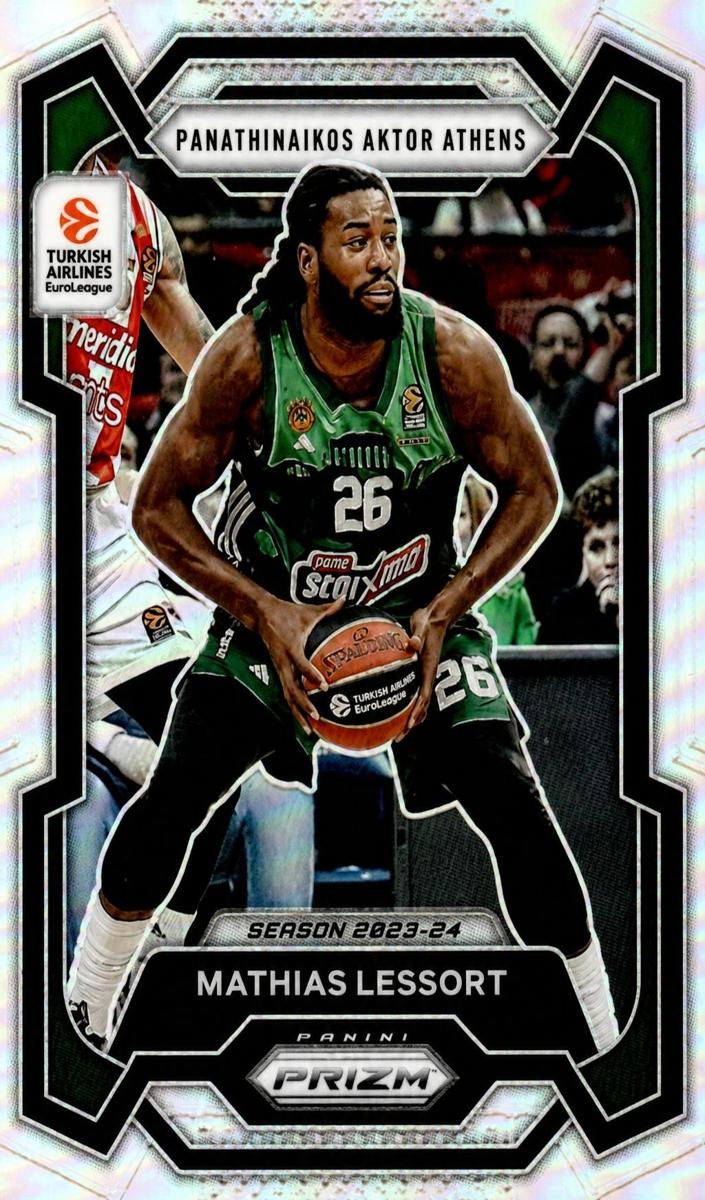 2023 Panini Prizm Turkish Airlines EuroLeague Basketball Silver Mathias Lessort #52