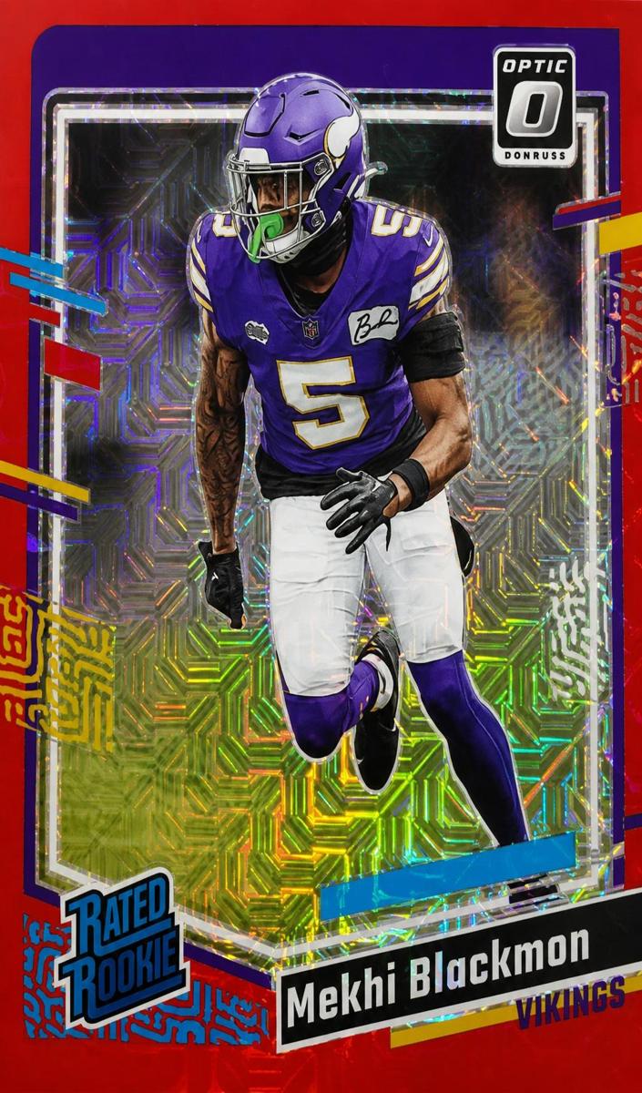 2023 Donruss Optic Football Red Mojo Mekhi Blackmon #272 PSA 9