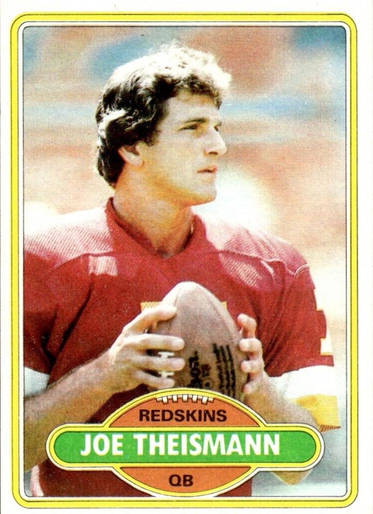 1980 Topps Football Joe Theismann #475 PSA 7