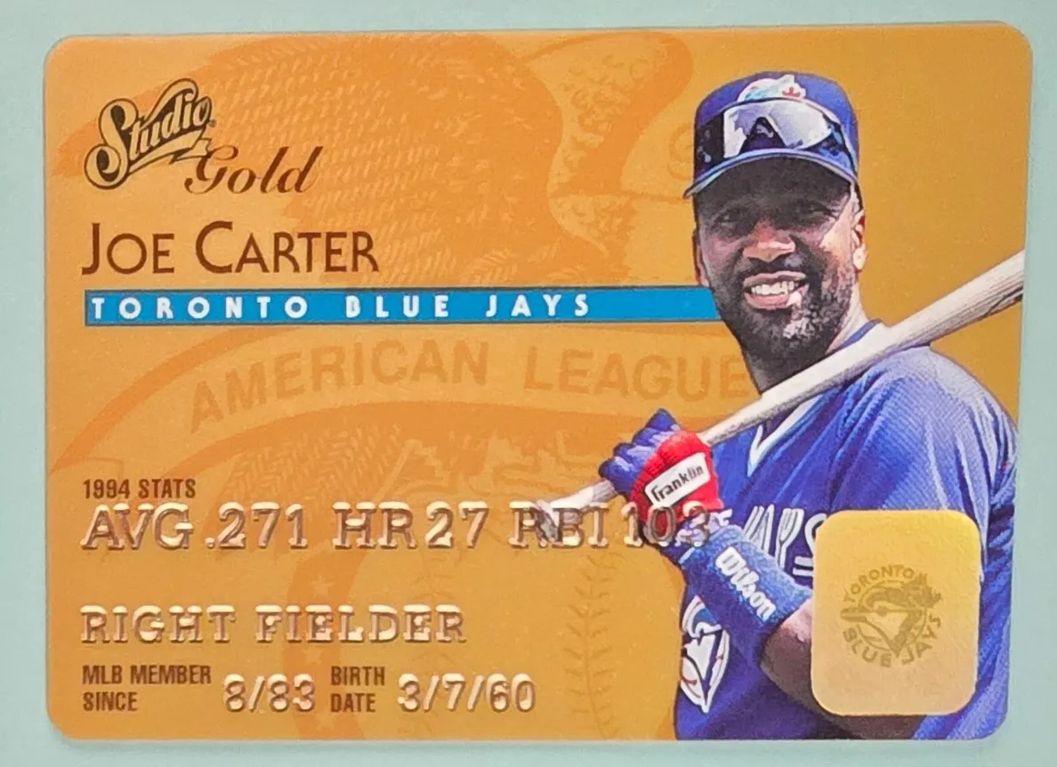 1995 Studio Baseball Gold Joe Carter #14 PSA 4.5
