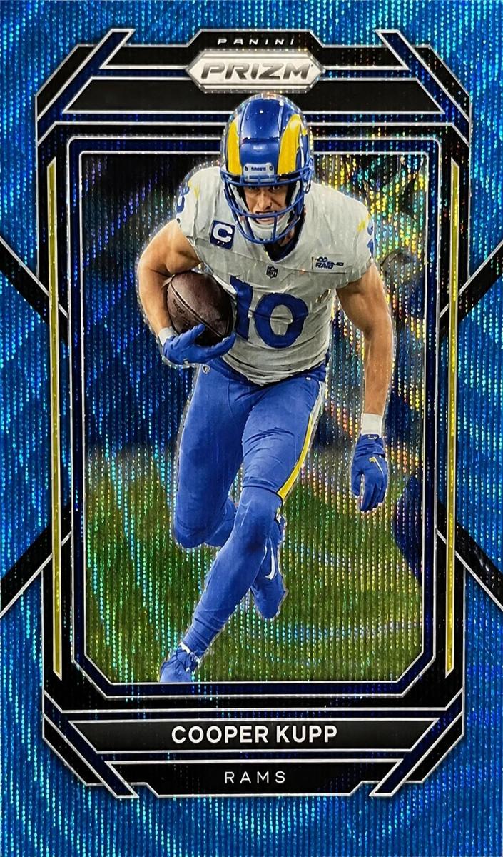 2022 Panini Prizm Football Blue Wave Cooper Kupp #162 PSA 10