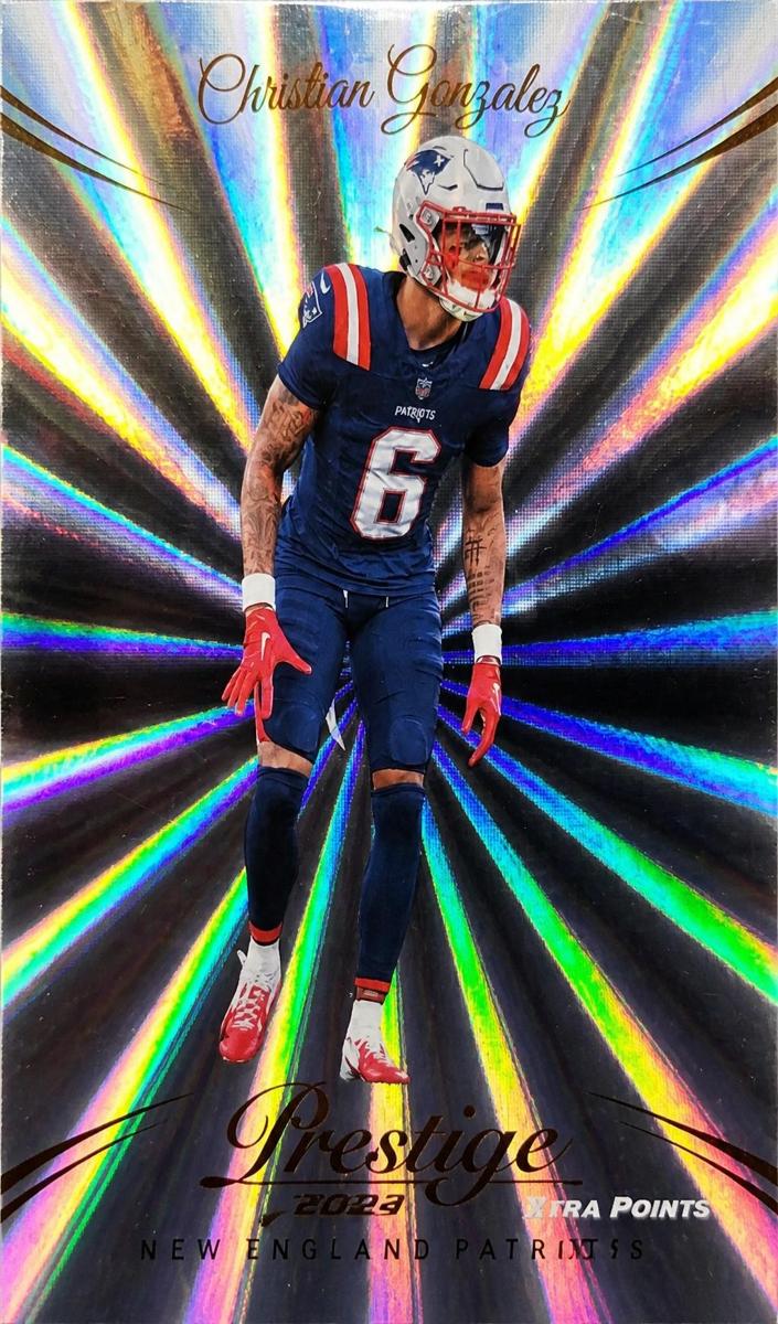 2024 Panini Prestige Football Sunburst Xtra Points Christian Gonzalez #205