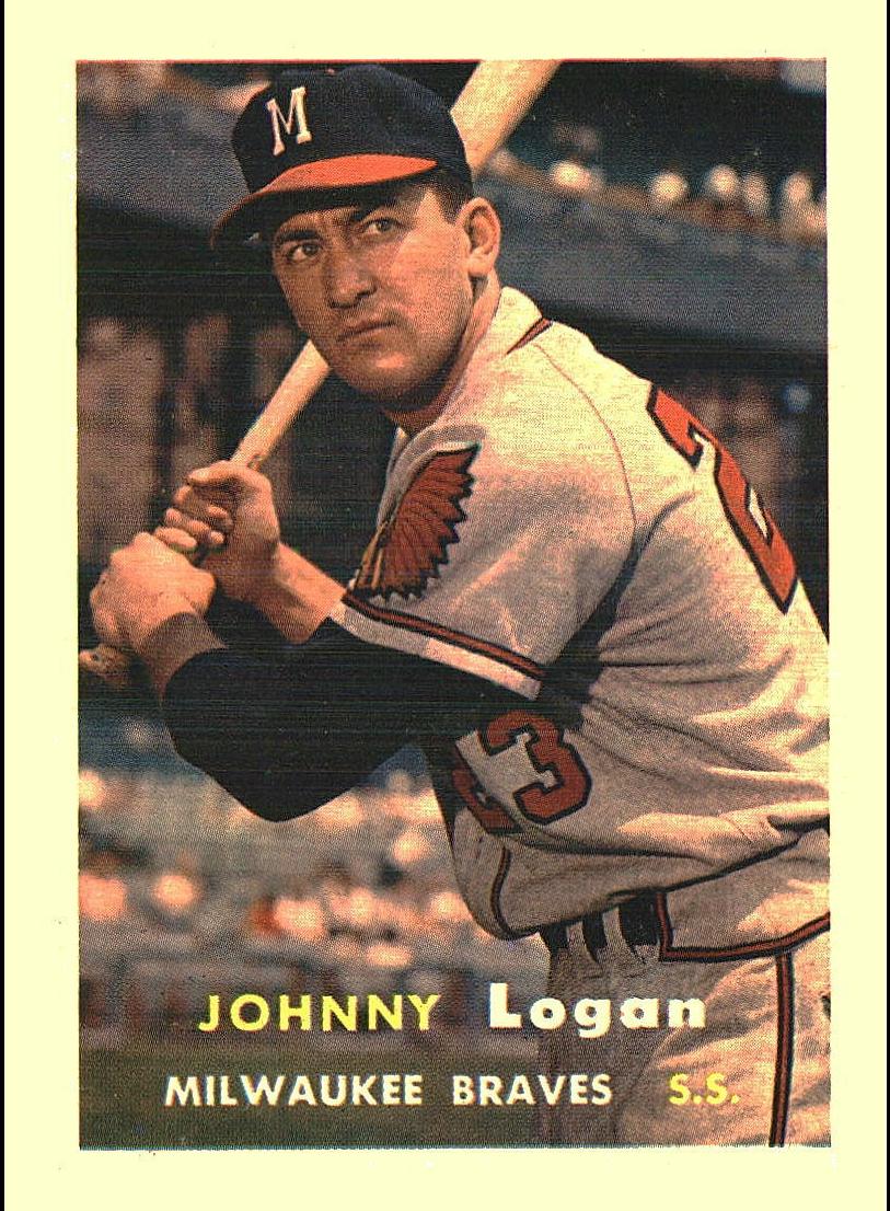 1957 Topps Baseball Johnny Logan #4 PSA 6
