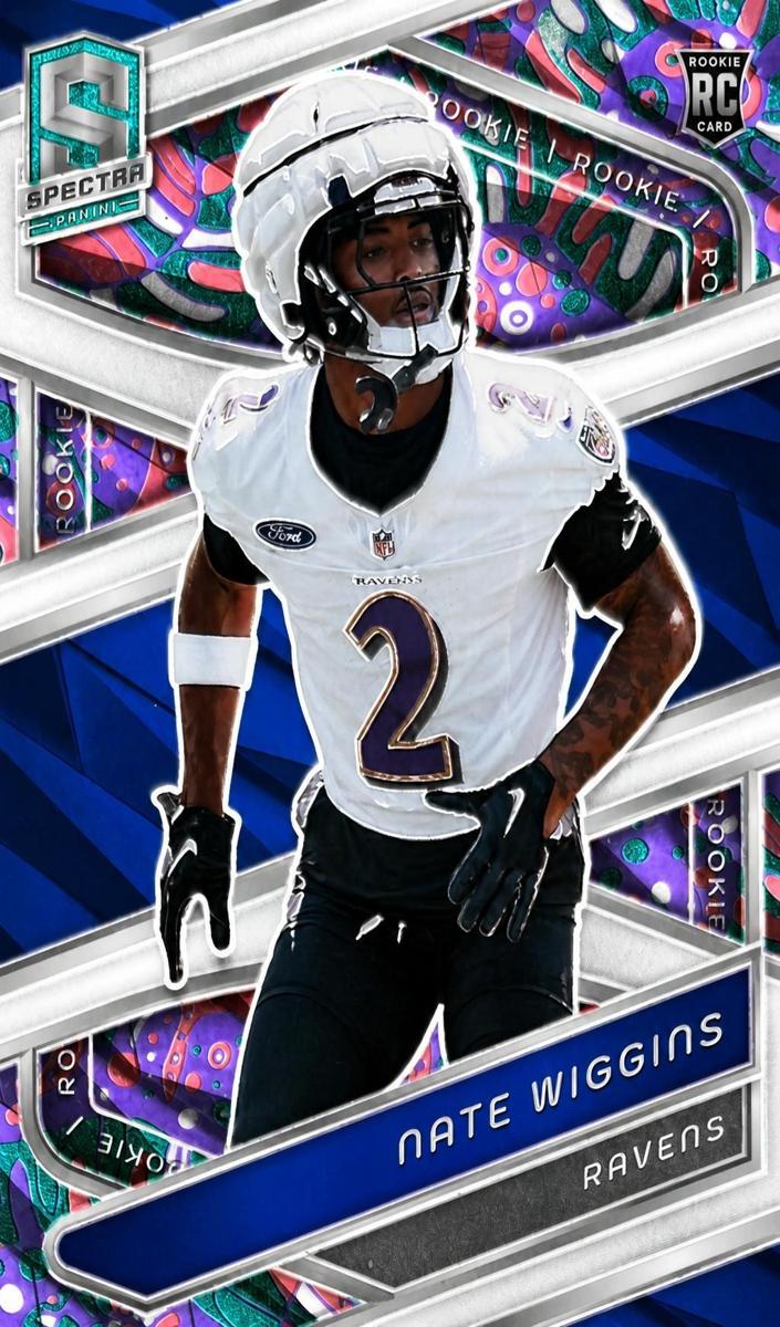 2024 Panini Spectra Football Psychedelic Nate Wiggins #167
