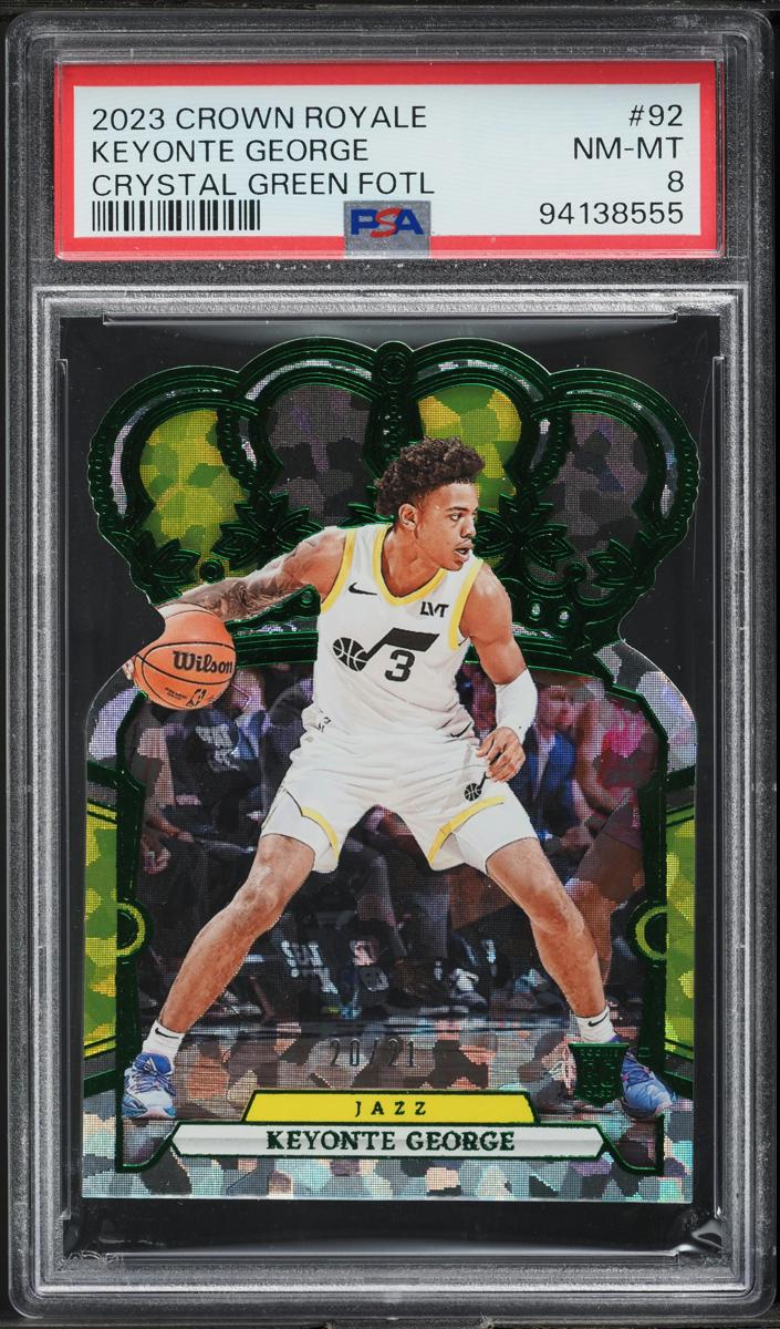 2023 Panini Crown Royale Basketball Crystal FOTL Green Keyonte George #92