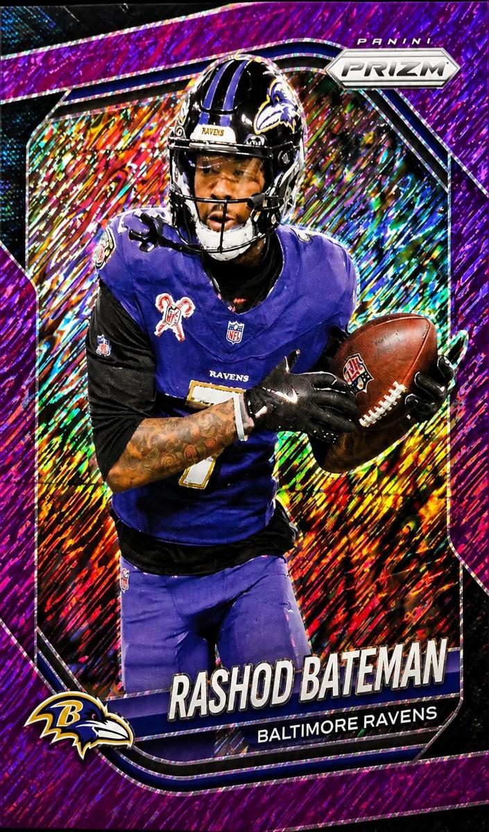 2025 Panini Prizm Football Purple Shimmer Rashod Bateman #273