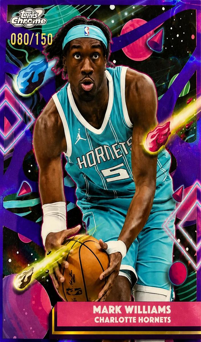 2025 Topps Cosmic Chrome Basketball Purple Nebula Refractor Mark Williams #50 PSA 9