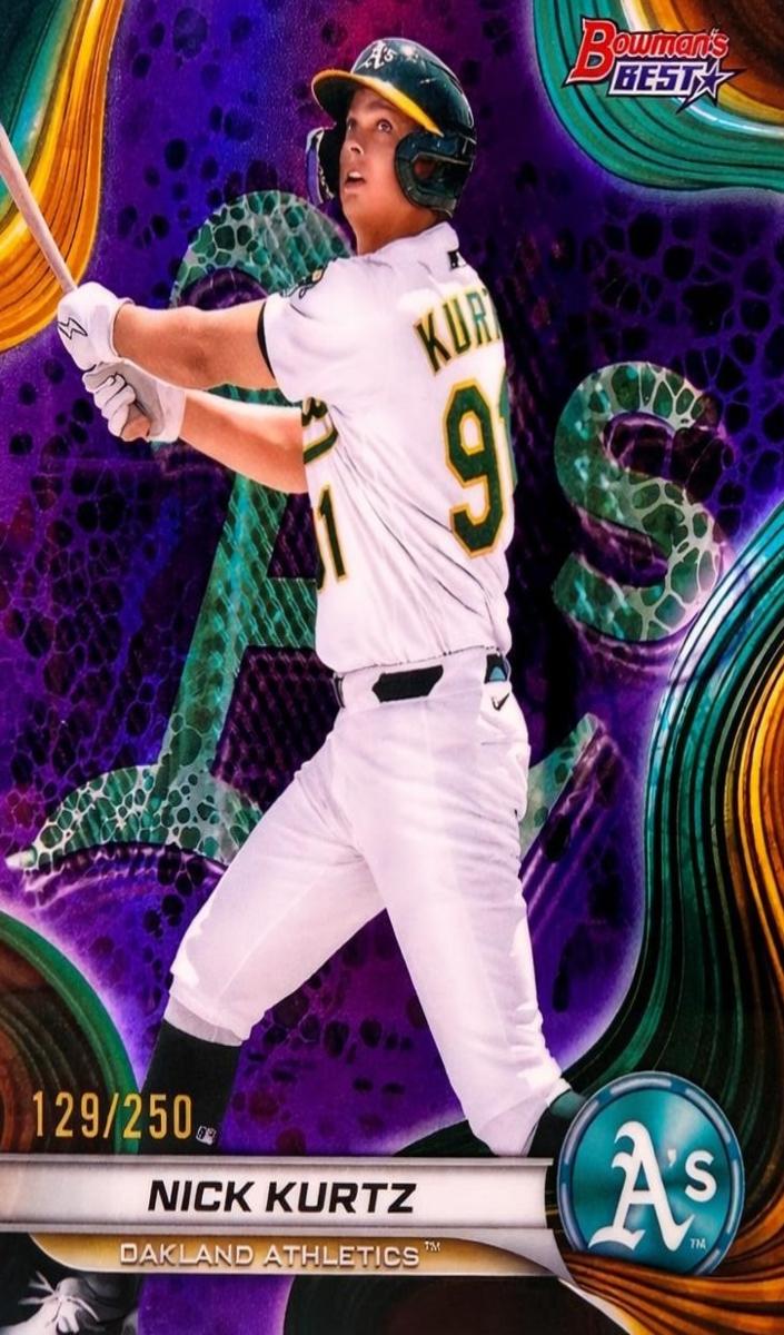 2024 Bowman's Best Baseball Purple Nick Kurtz #TP-14 SGC 8