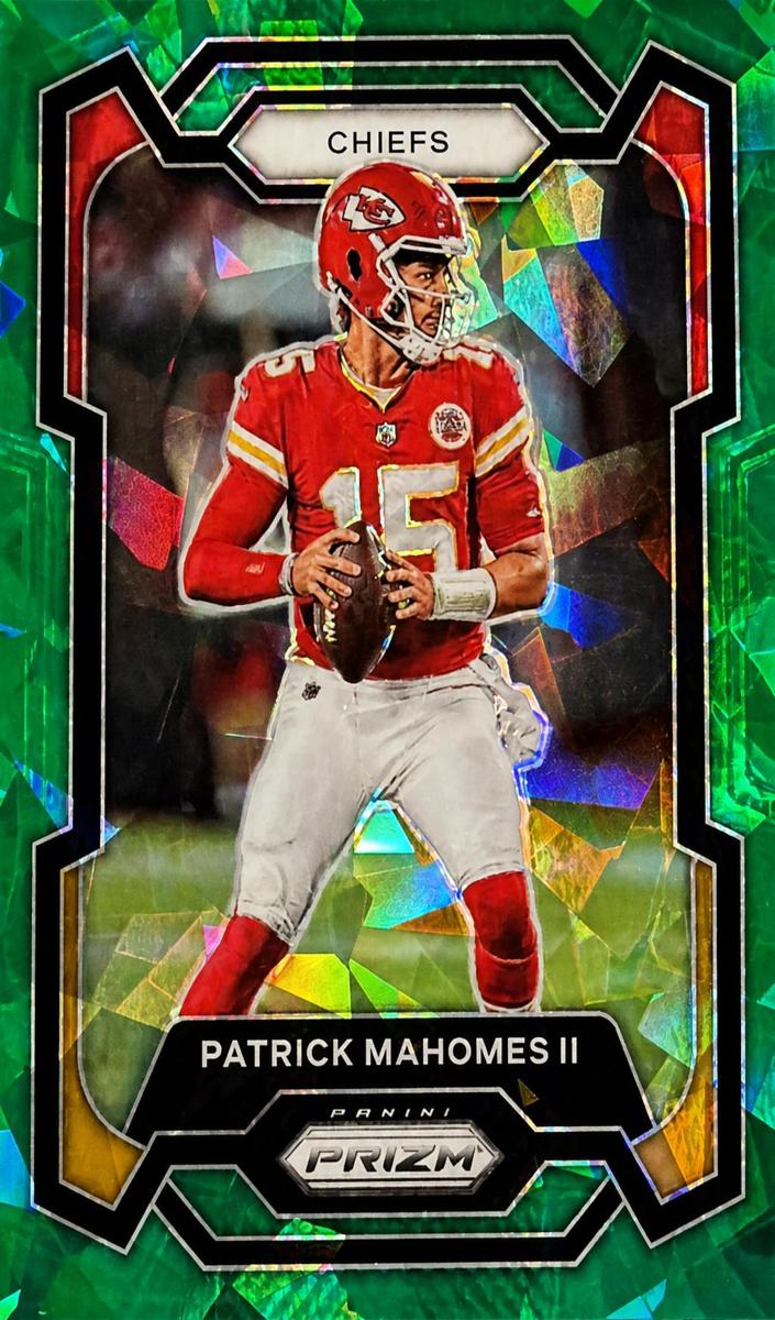 2023 Panini Prizm Football Green Ice Patrick Mahomes II #149