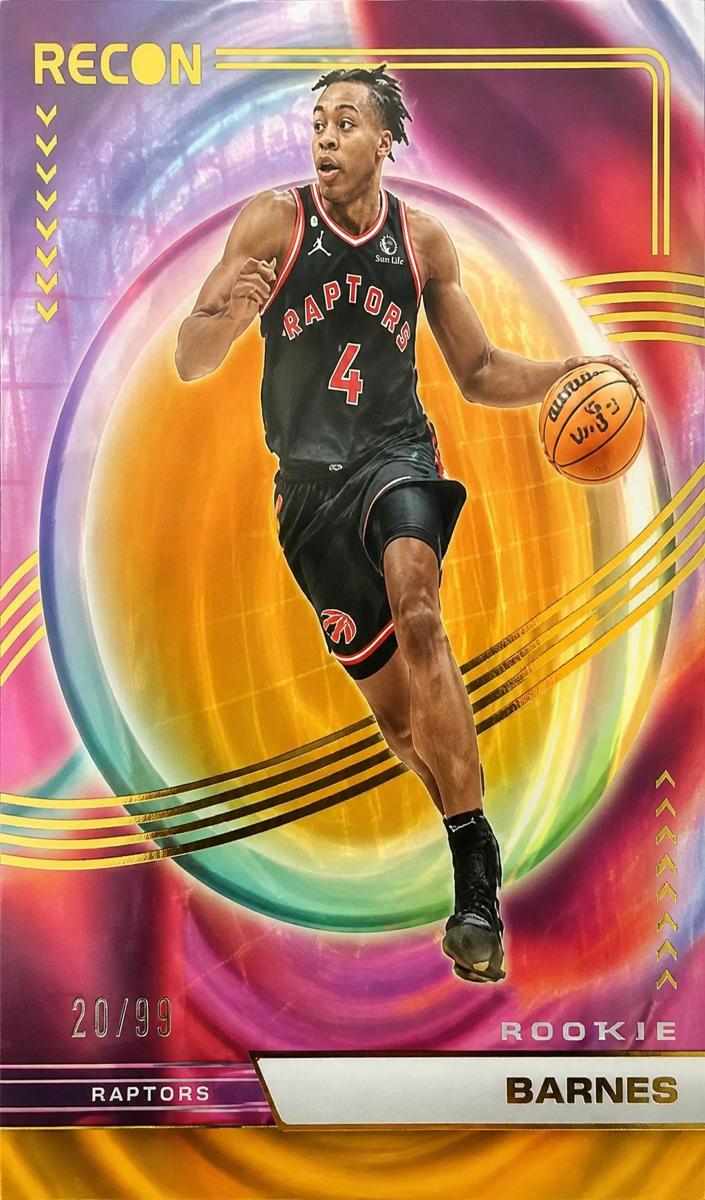 2022 Panini Recon Basketball Holo Orange FOTL Scottie Barnes #74 PSA 9
