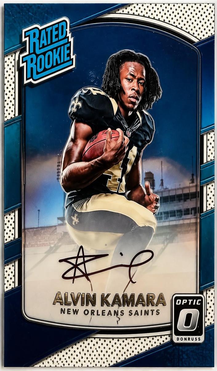2017 Donruss Optic Football Blue Alvin Kamara #199 PSA 9