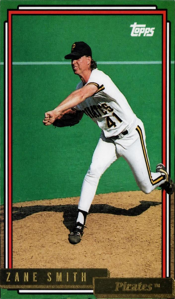 1992 Topps Baseball Zane Smith #345