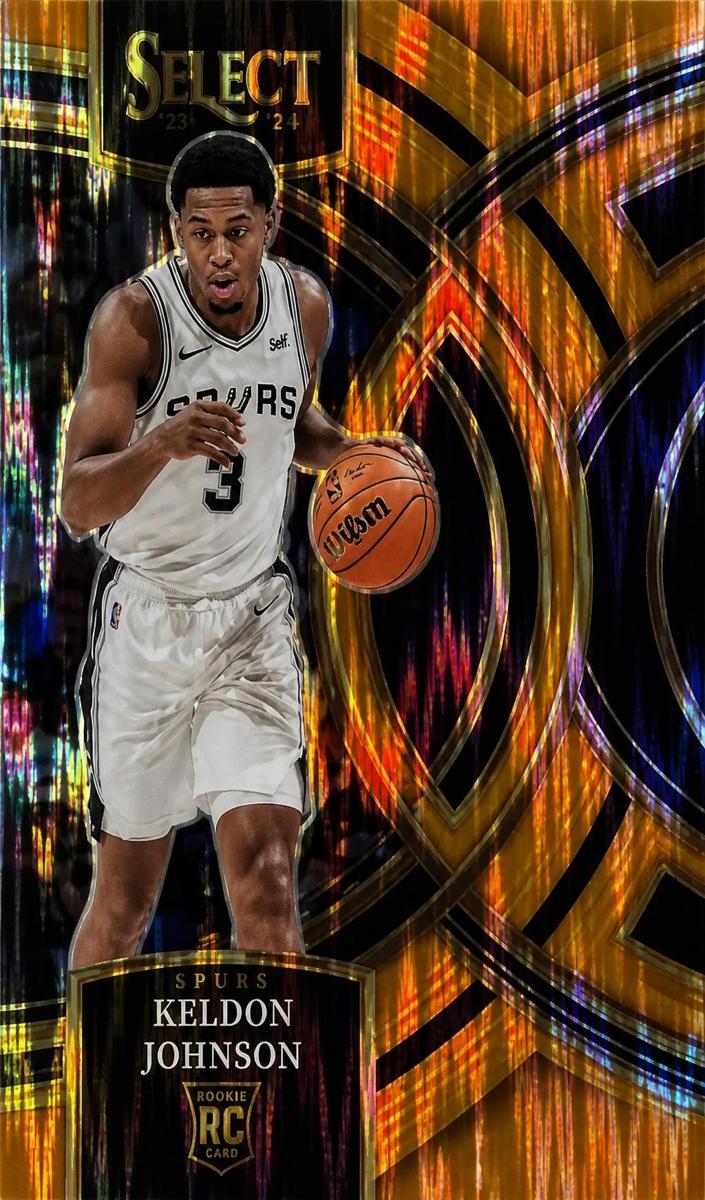 2023 Panini Select Basketball Orange Flash Keldon Johnson #140