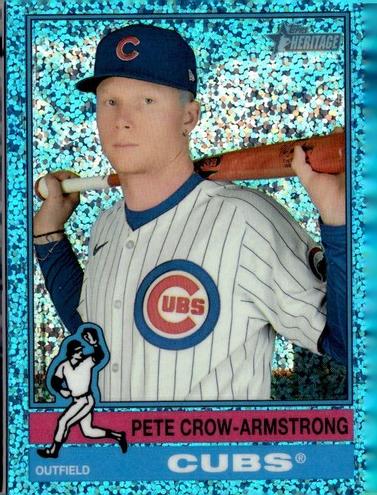 2025 Topps Heritage Baseball Light Blue Sparkle Refractor Pete Crow-Armstrong #430 CGC 10