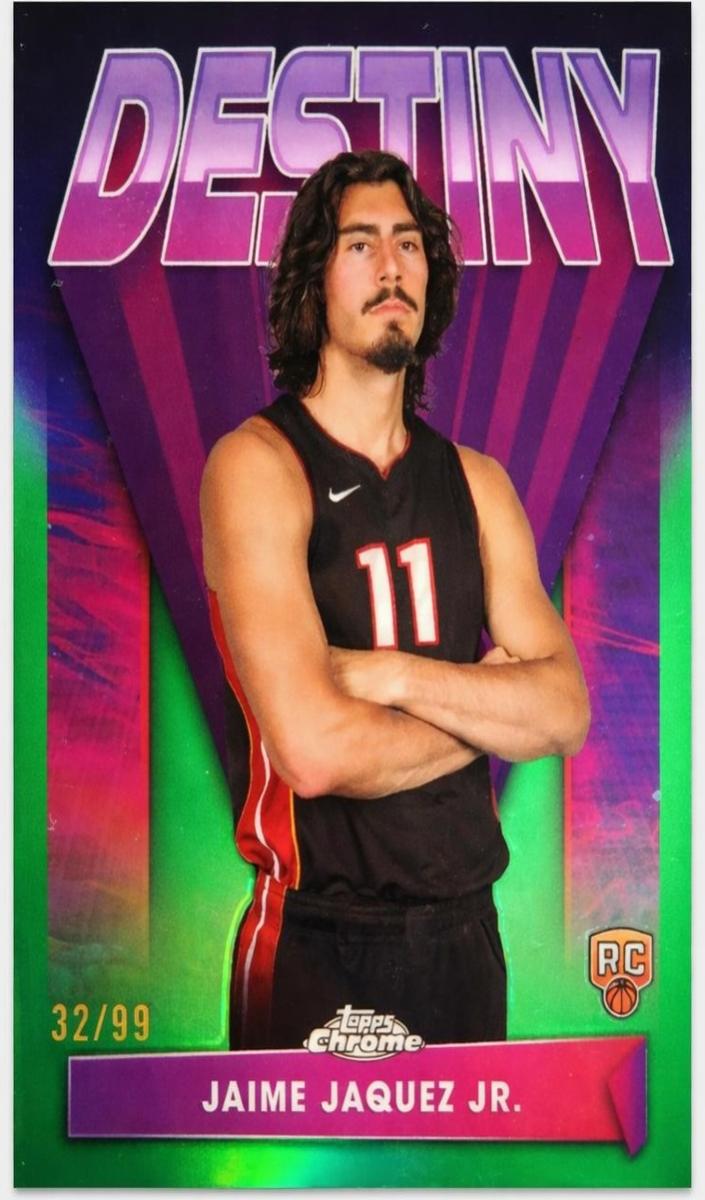 2023 Topps Chrome Basketball Green Refractor Jaime Jaquez Jr. #D-10