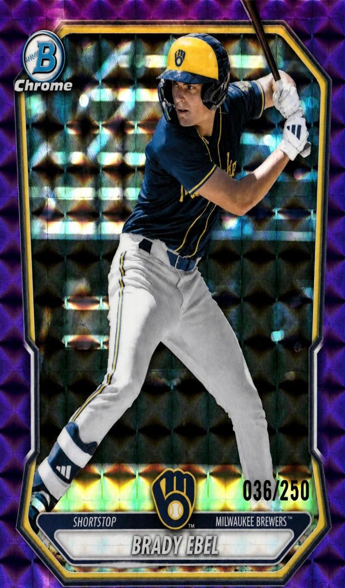 2026 Bowman Baseball Purple Geometric Brady Ebel #BCP-142