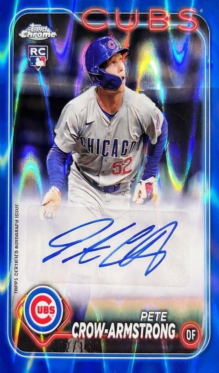2024 Topps Chrome Logofractor Baseball Blue Pete Crow-Armstrong #RCA-PC PSA 9