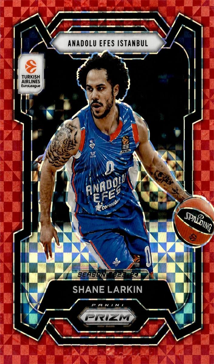 2023 Panini Prizm Turkish Airlines EuroLeague Basketball Red Power Shane Larkin #5