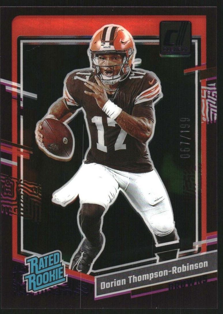 2023 Panini Clearly Donruss Football Purple Dorian Thompson-Robinson #60