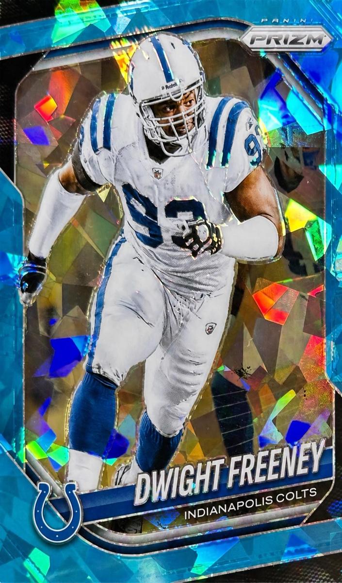 2025 Panini Prizm Football Blue Ice Dwight Freeney #120